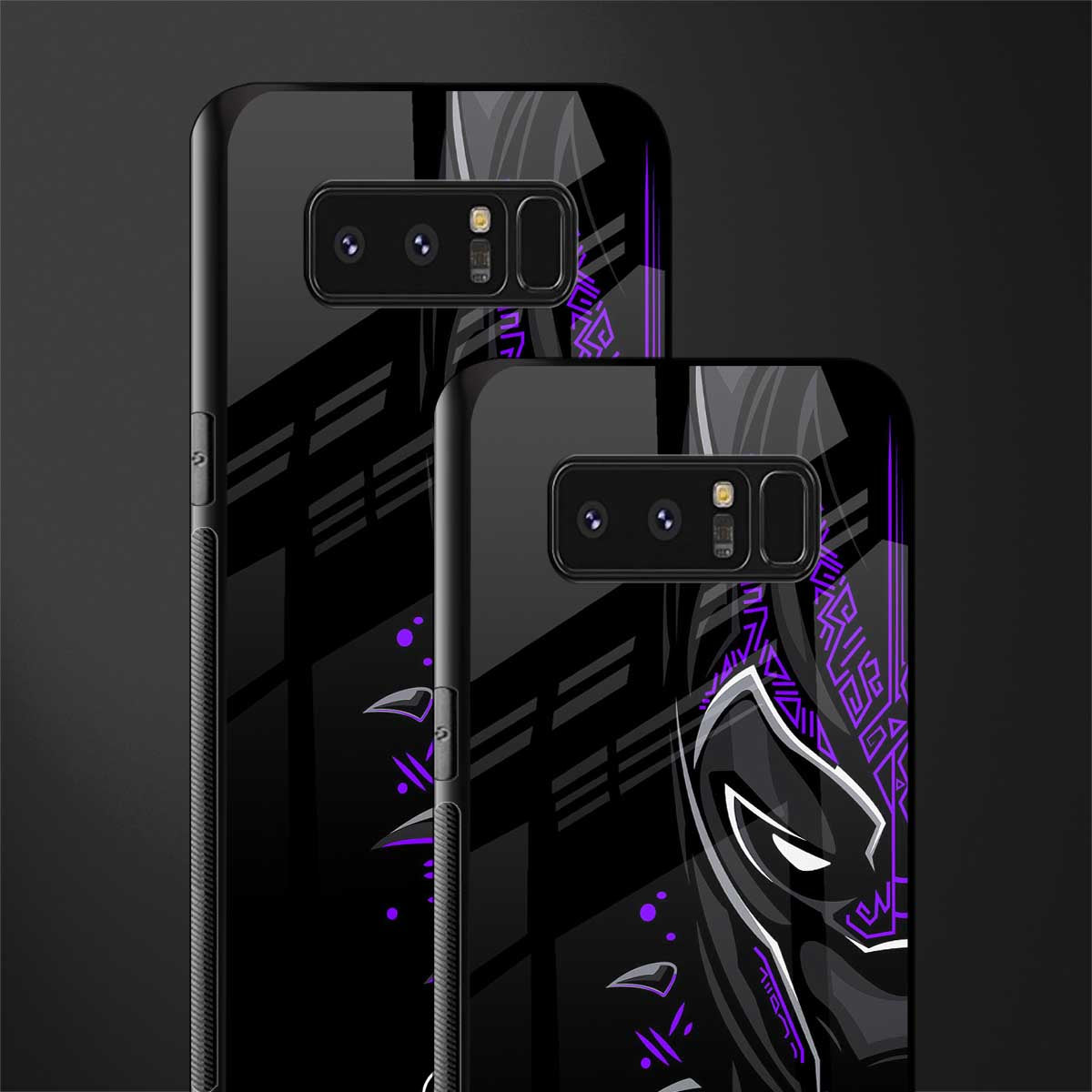 black panther superhero glass case for samsung galaxy note 8 image-2