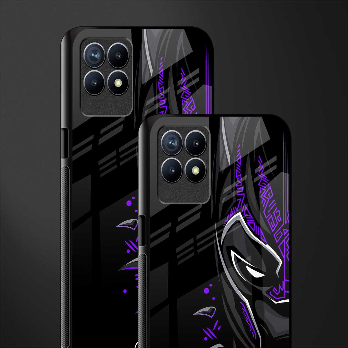 black panther superhero glass case for realme narzo 50 image-2