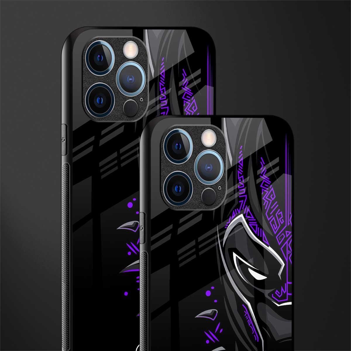 black panther superhero glass case for iphone 12 pro image-2