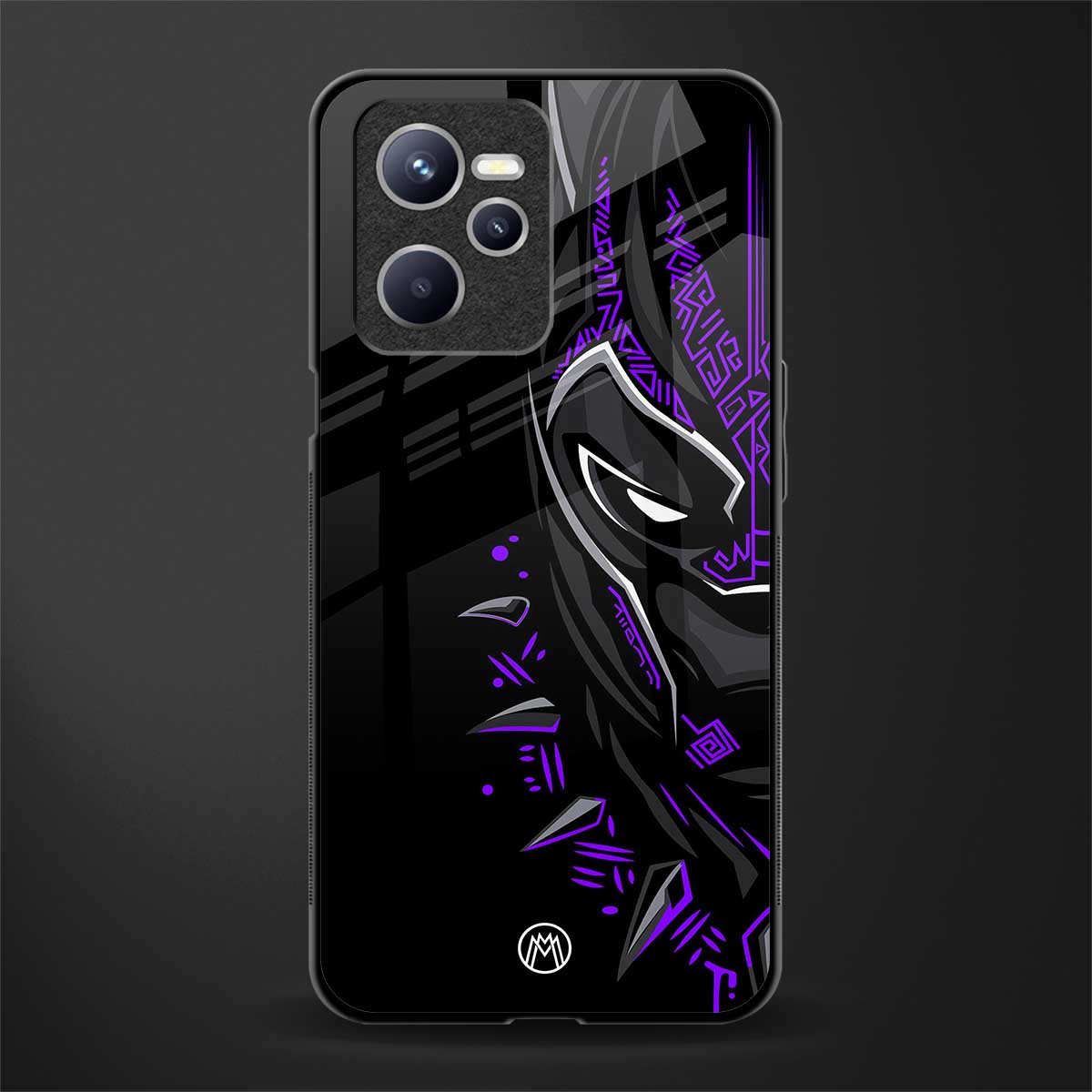 black panther superhero glass case for realme c35 image