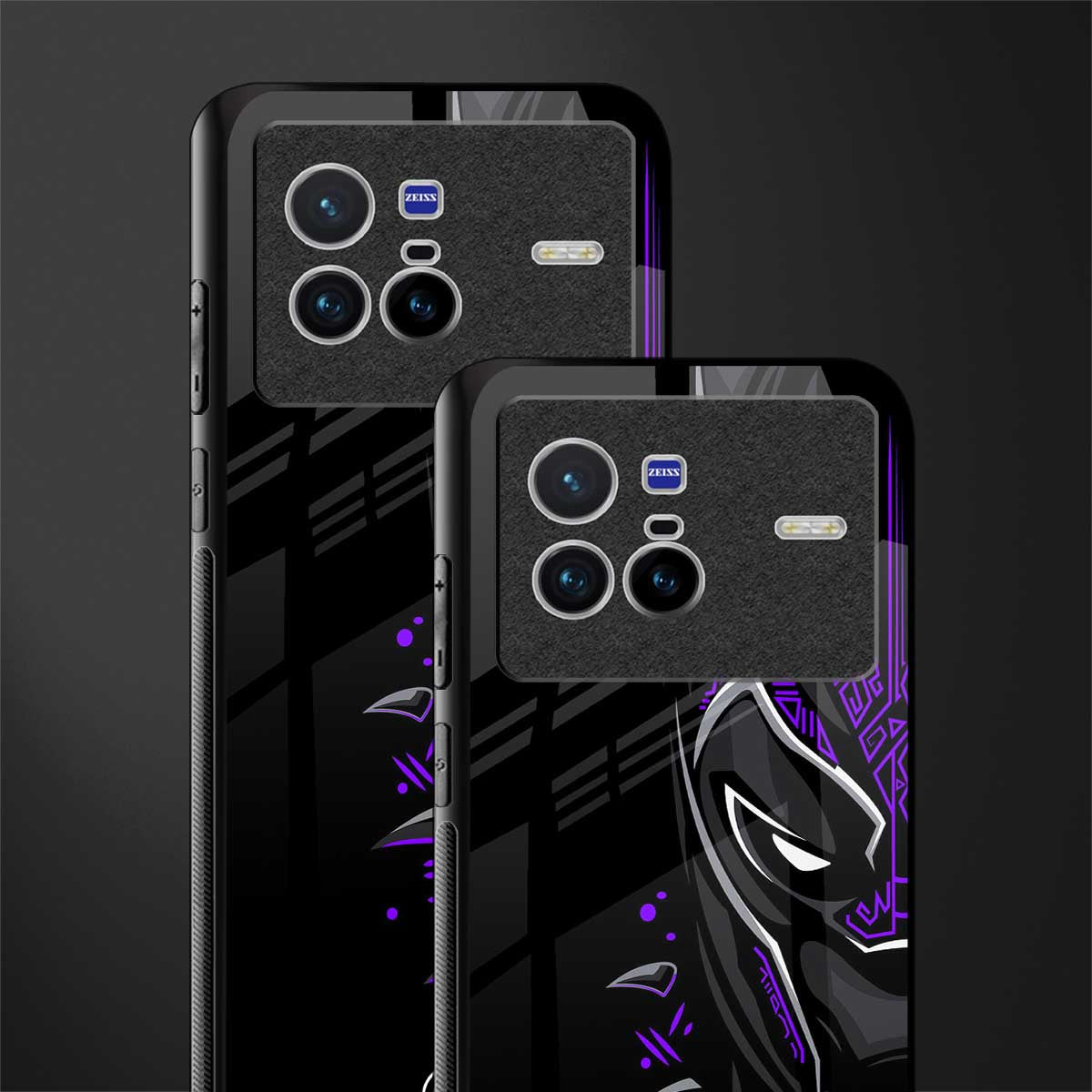 black panther superhero glass case for vivo x80 image-2