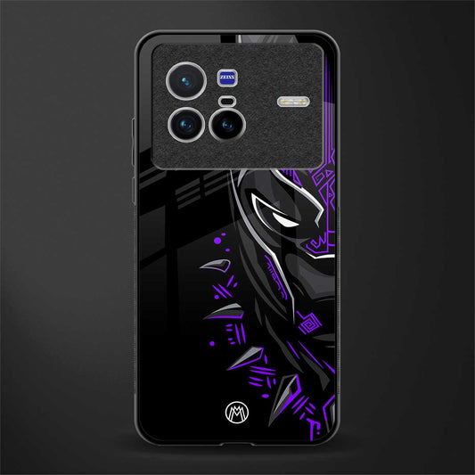 black panther superhero glass case for vivo x80 image
