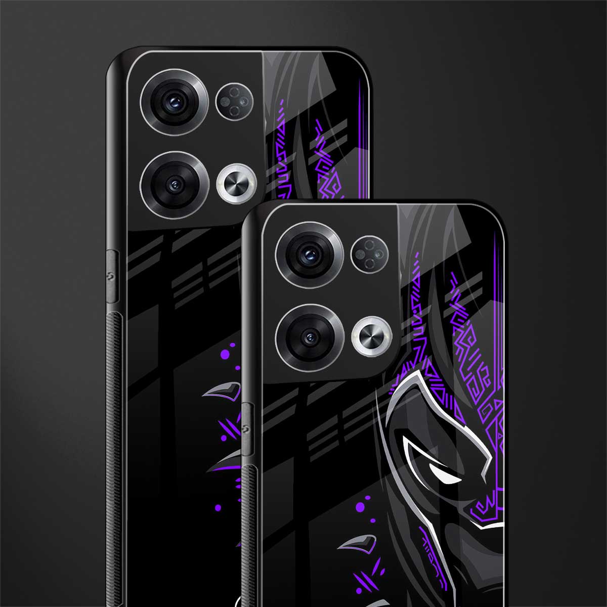 black panther superhero back phone cover | glass case for oppo reno 8