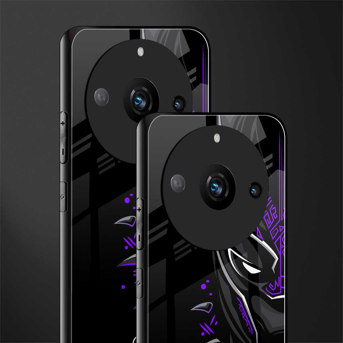 black panther superhero back phone cover | glass case for realme 11 pro 5g