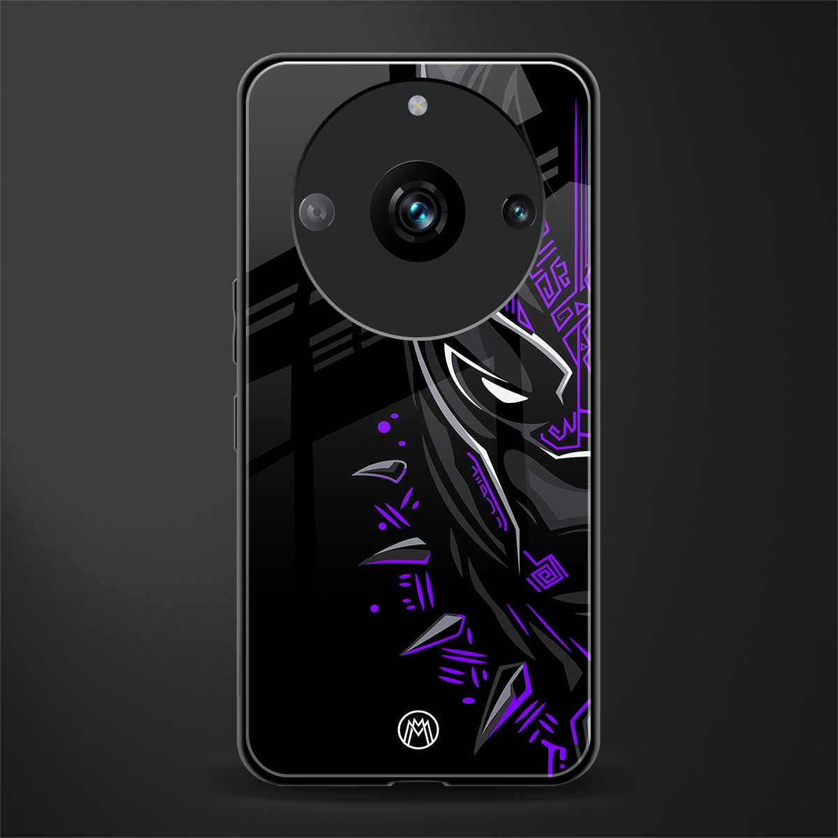 black panther superhero back phone cover | glass case for realme 11 pro 5g