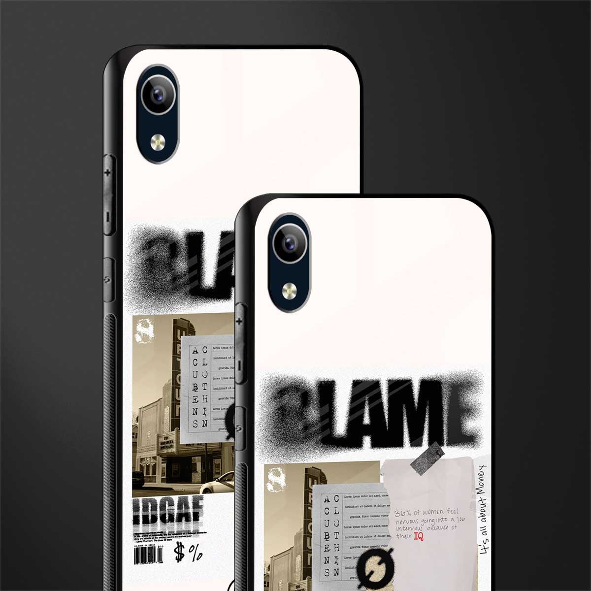 blame glass case for vivo y1s without fingerprint image-2