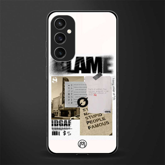 blame back phone cover | glass case for samsung galaxy s23 fe 5g