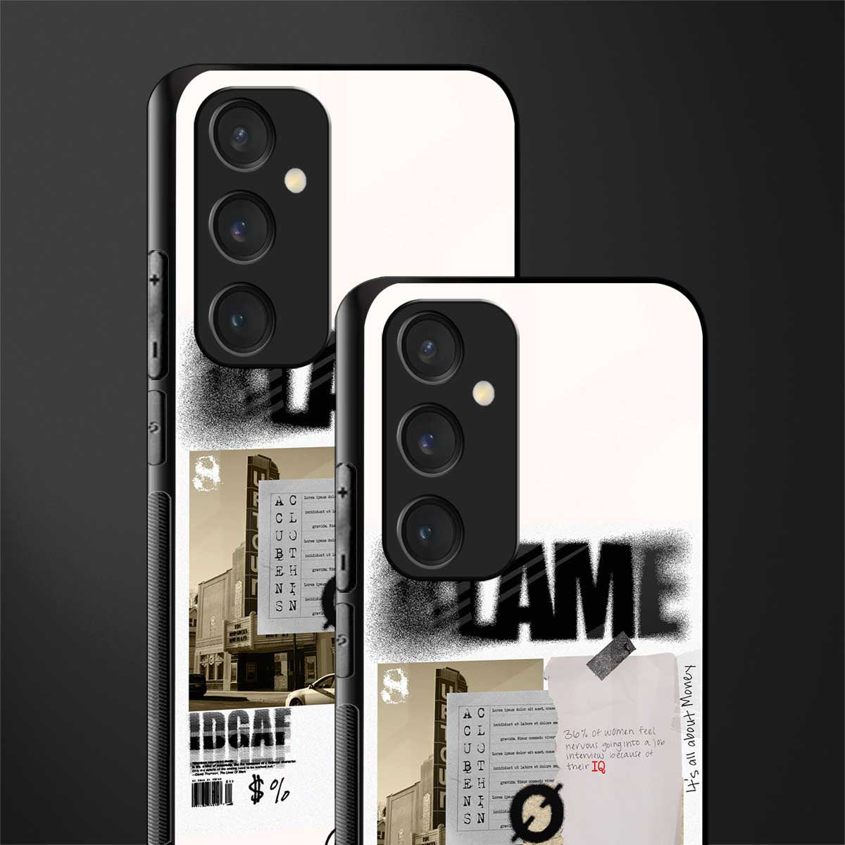 blame back phone cover | glass case for samsung galaxy s23 fe 5g