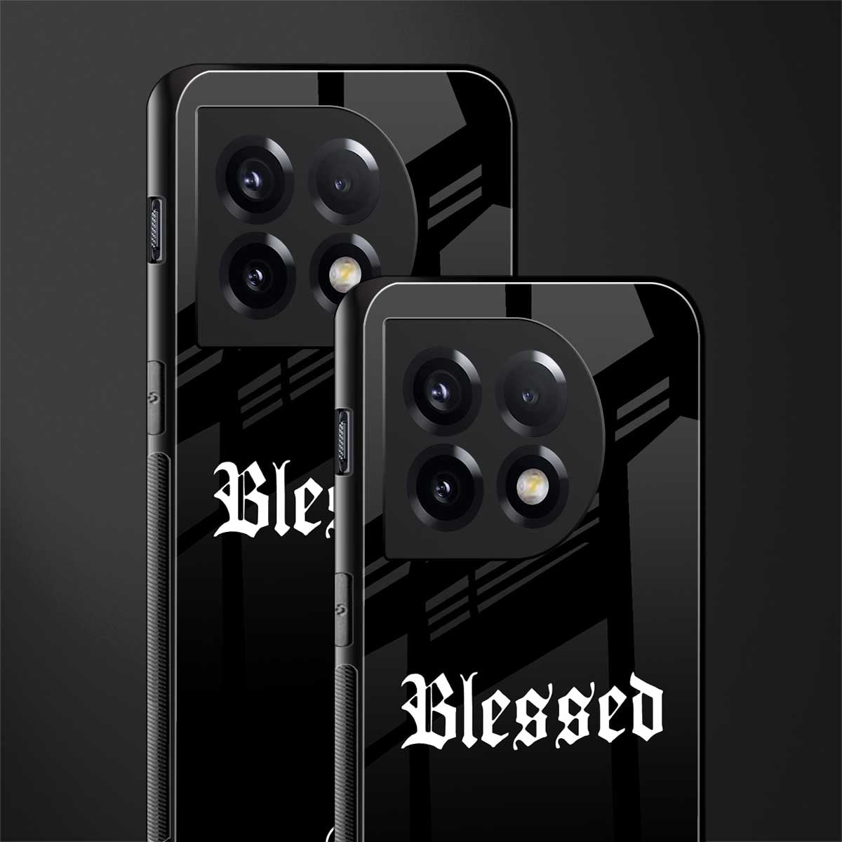 blessed back phone cover | glass case for oneplus 11