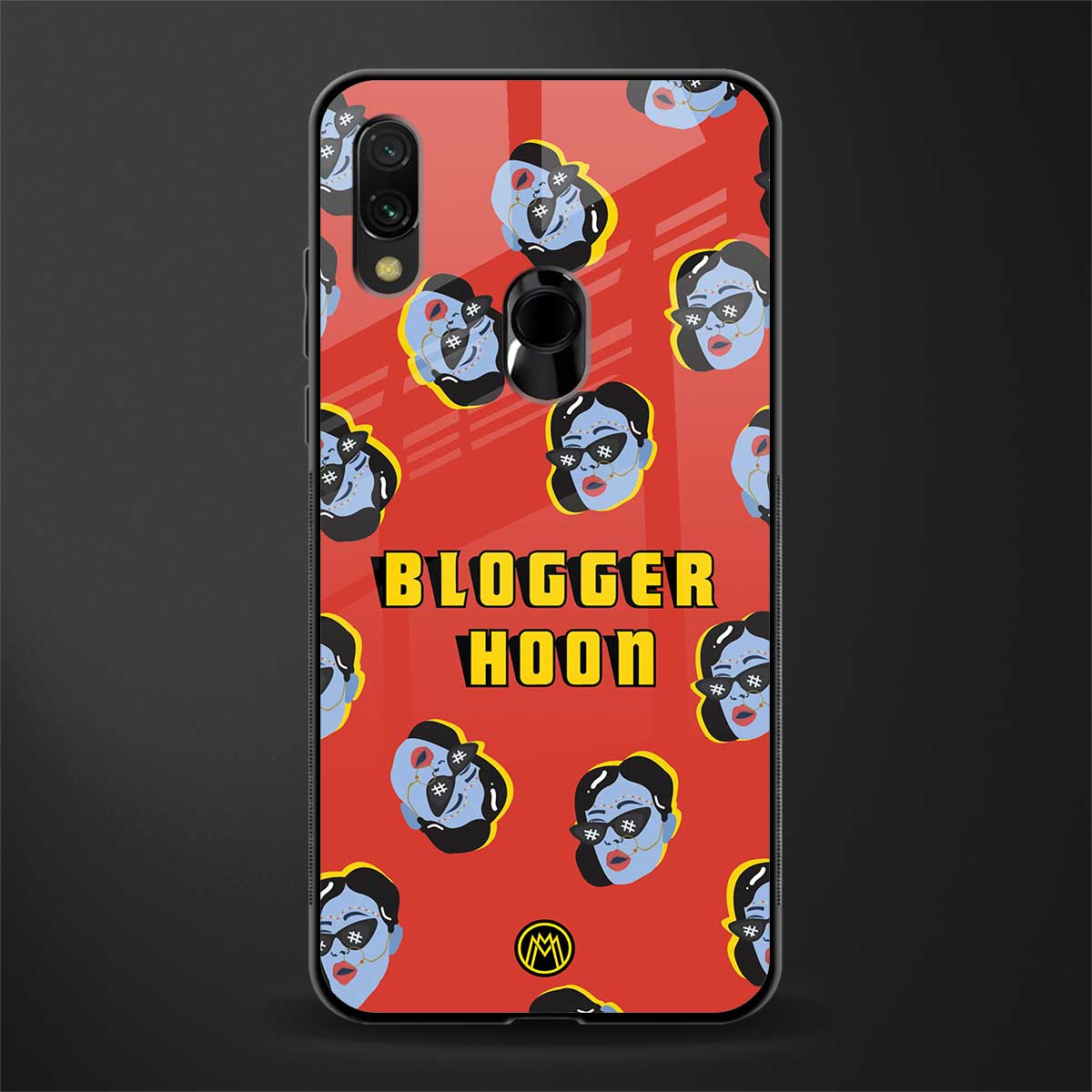 blogger hoon glass case for redmi y3 image