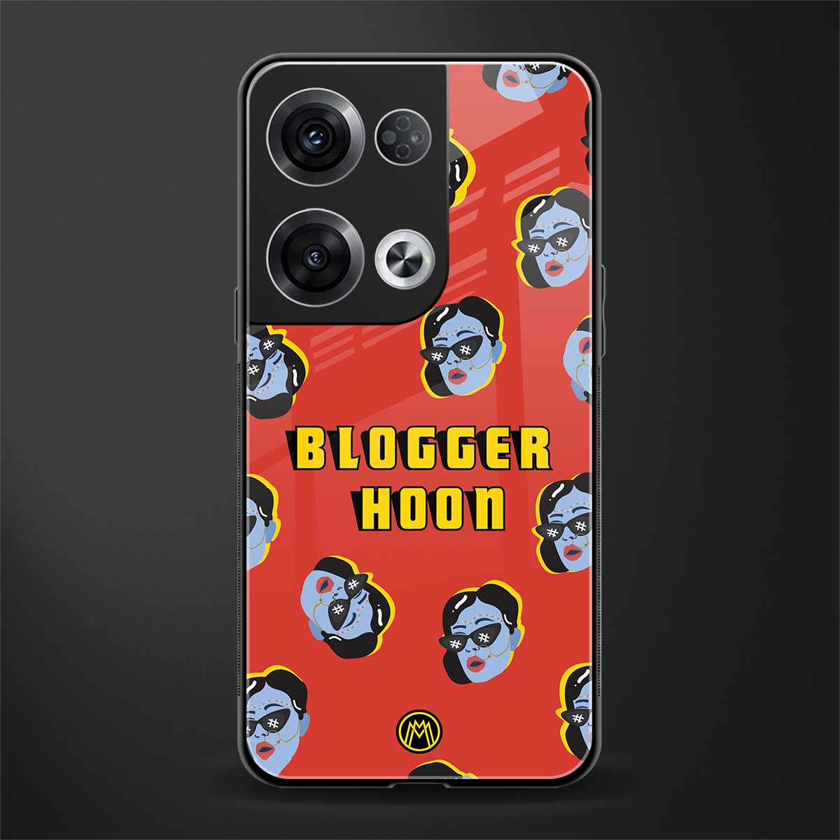 blogger hoon back phone cover | glass case for oppo reno 8 pro