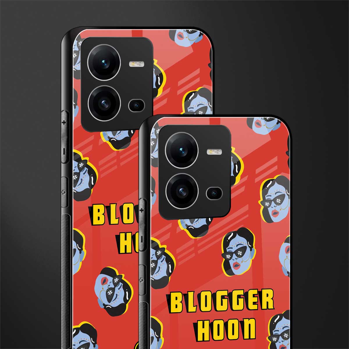 blogger hoon back phone cover | glass case for vivo v25-5g