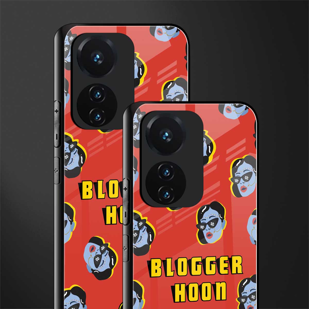 blogger hoon back phone cover | glass case for vivo t1 44w 4g
