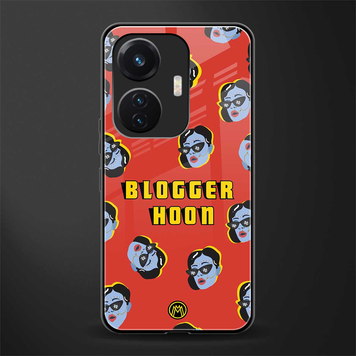 blogger hoon back phone cover | glass case for vivo t1 44w 4g