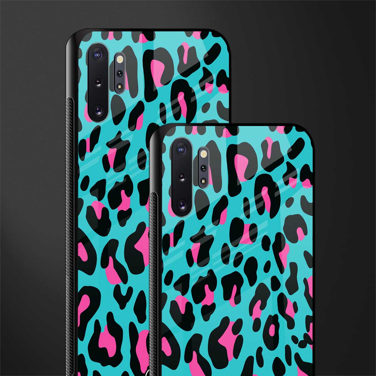 blue leopard fur glass case for samsung galaxy note 10 plus image-2