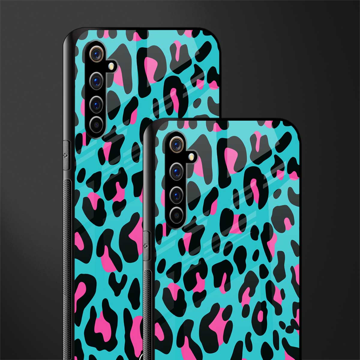 blue leopard fur glass case for realme x50 pro image-2