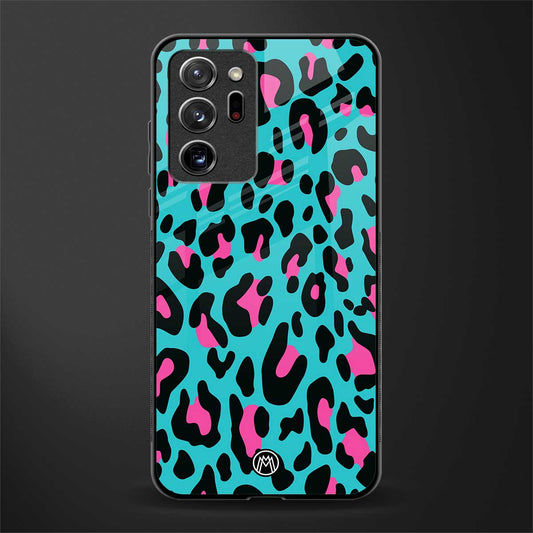 blue leopard fur glass case for samsung galaxy note 20 ultra 5g image
