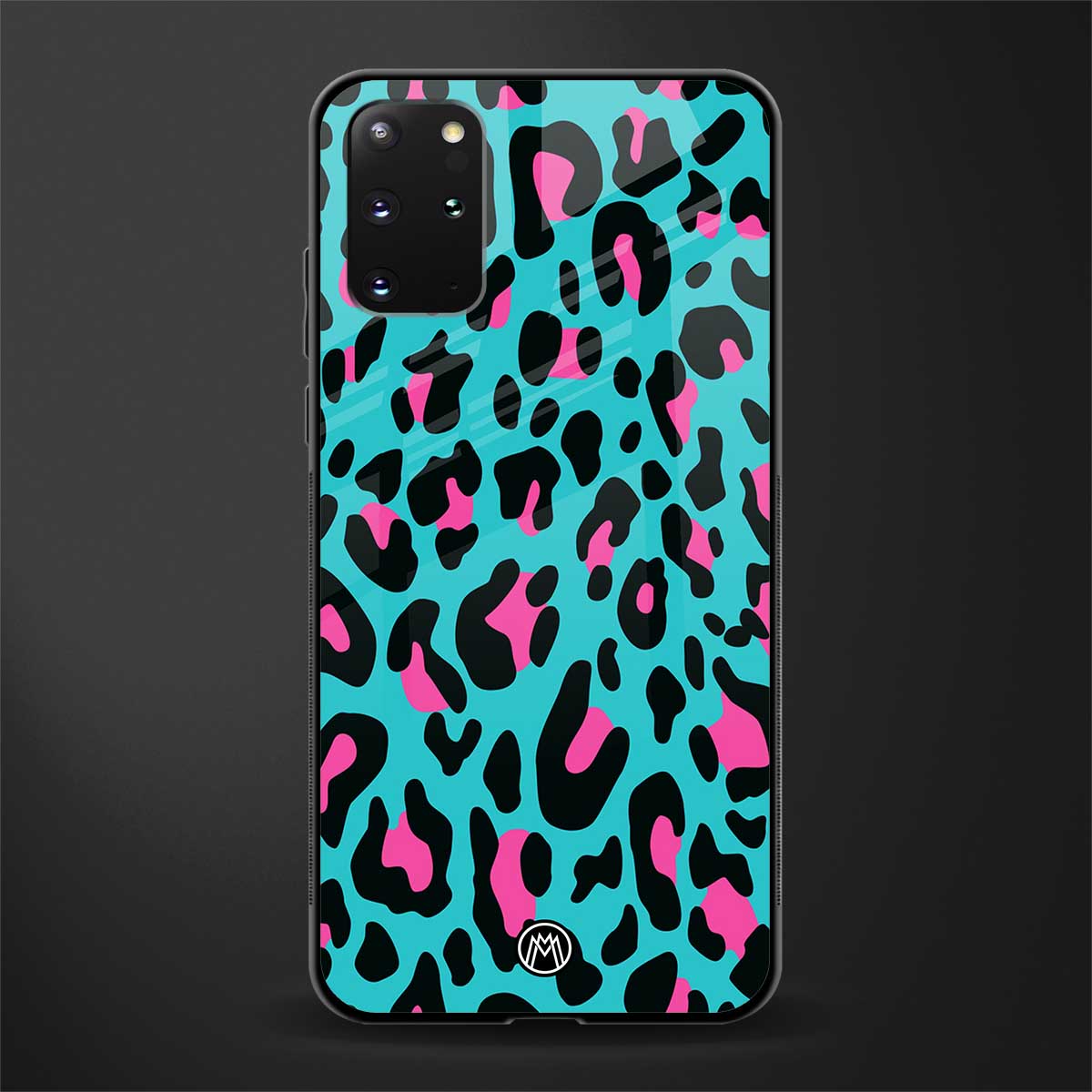 blue leopard fur glass case for samsung galaxy s20 plus image