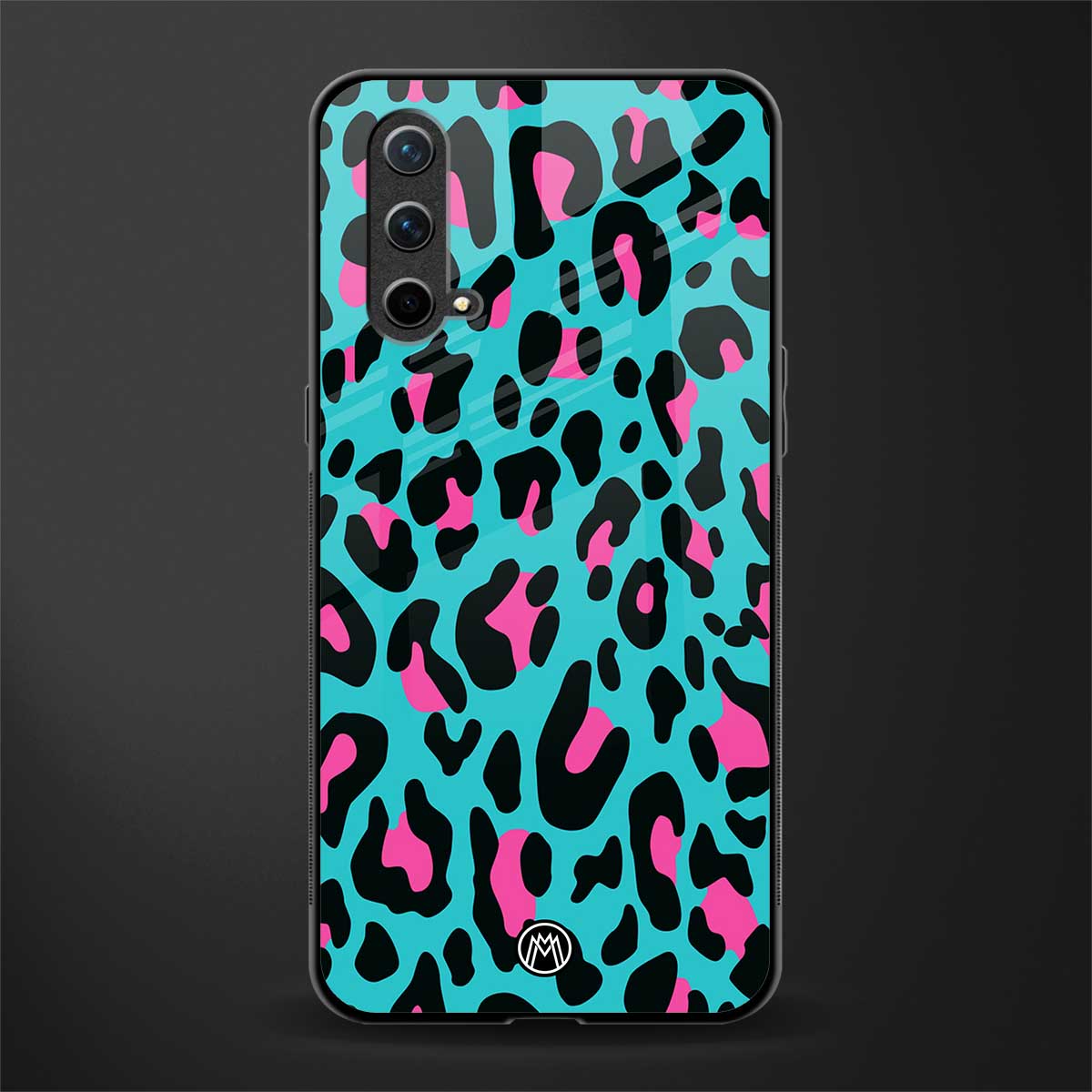 blue leopard fur glass case for oneplus nord ce 5g image