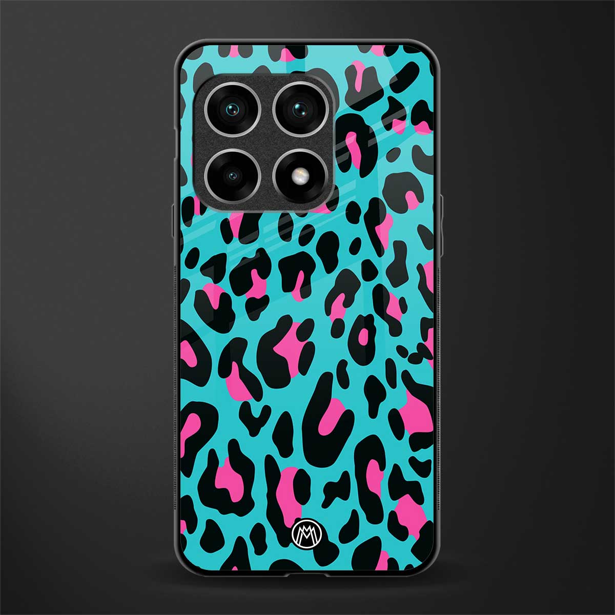 blue leopard fur glass case for oneplus 10 pro 5g image