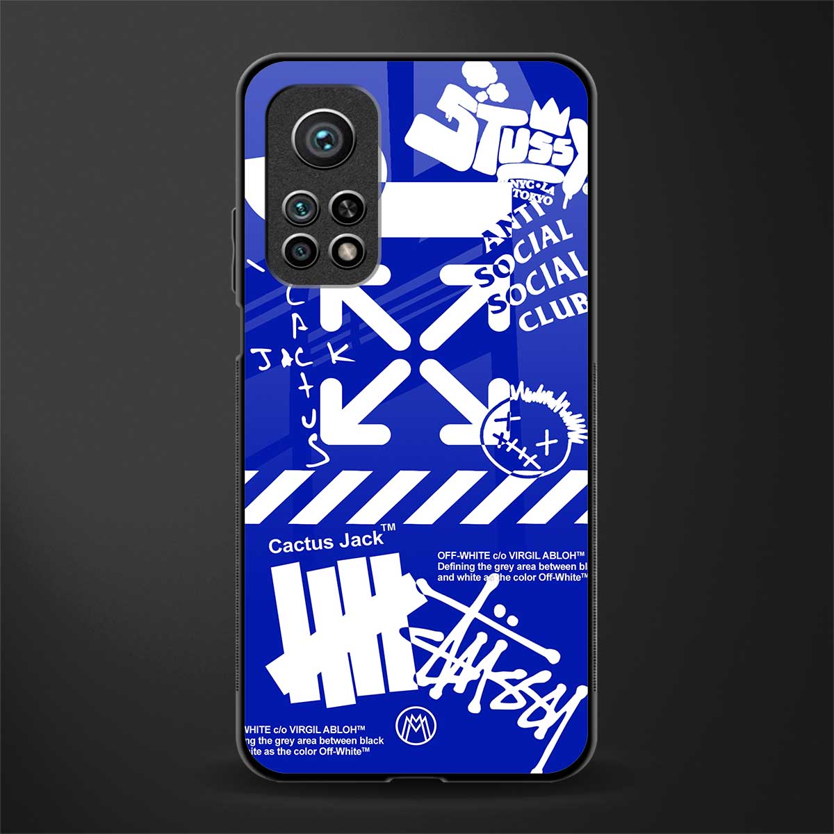 blue travis scott x anti social social club glass case for mi 10t 5g image