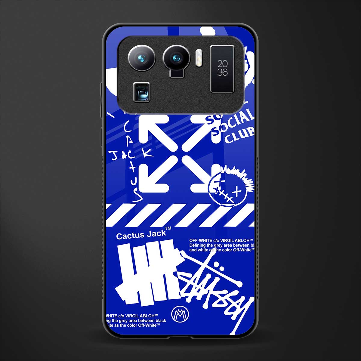 blue travis scott x anti social social club glass case for mi 11 ultra 5g image