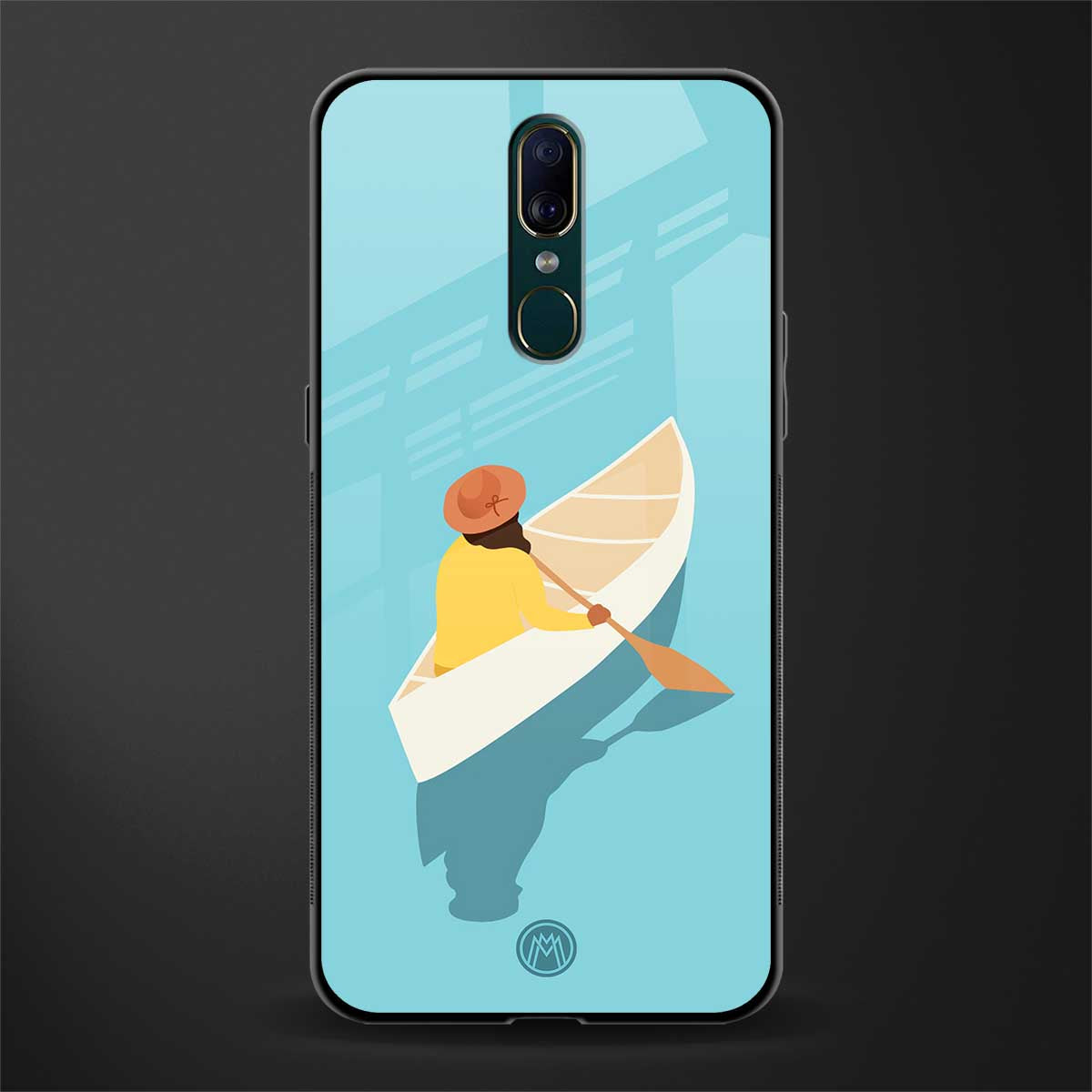 boat girl glass case for oppo f11 image