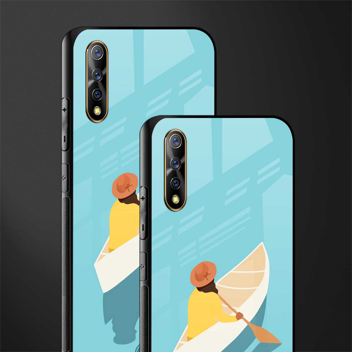 boat girl glass case for vivo z1x image-2