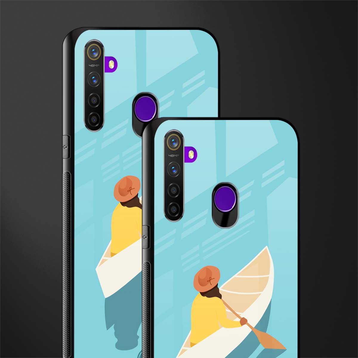 boat girl glass case for realme 5s image-2