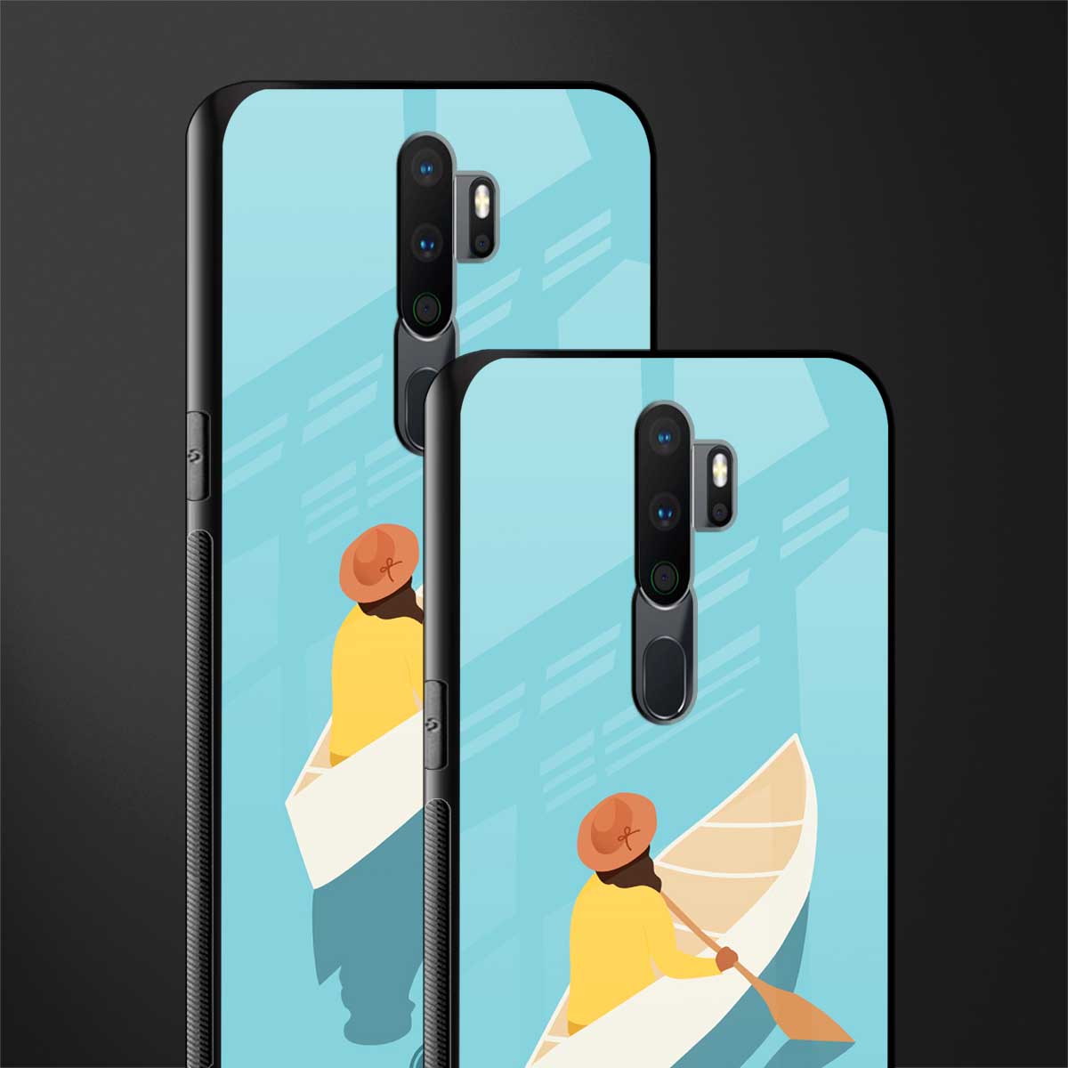 boat girl glass case for oppo a5 2020 image-2