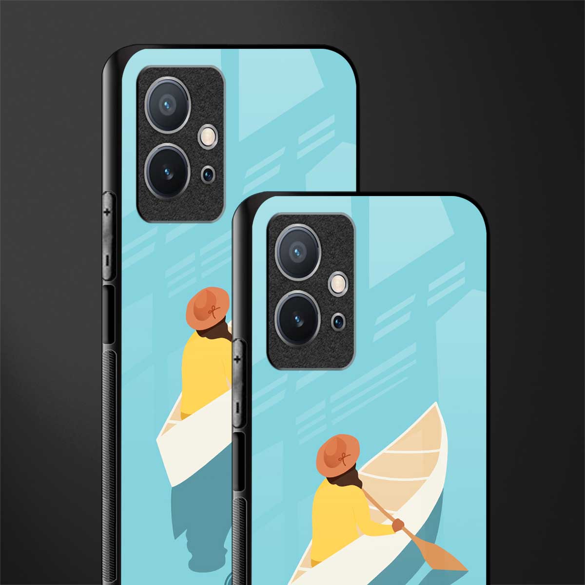 boat girl glass case for vivo y75 5g image-2