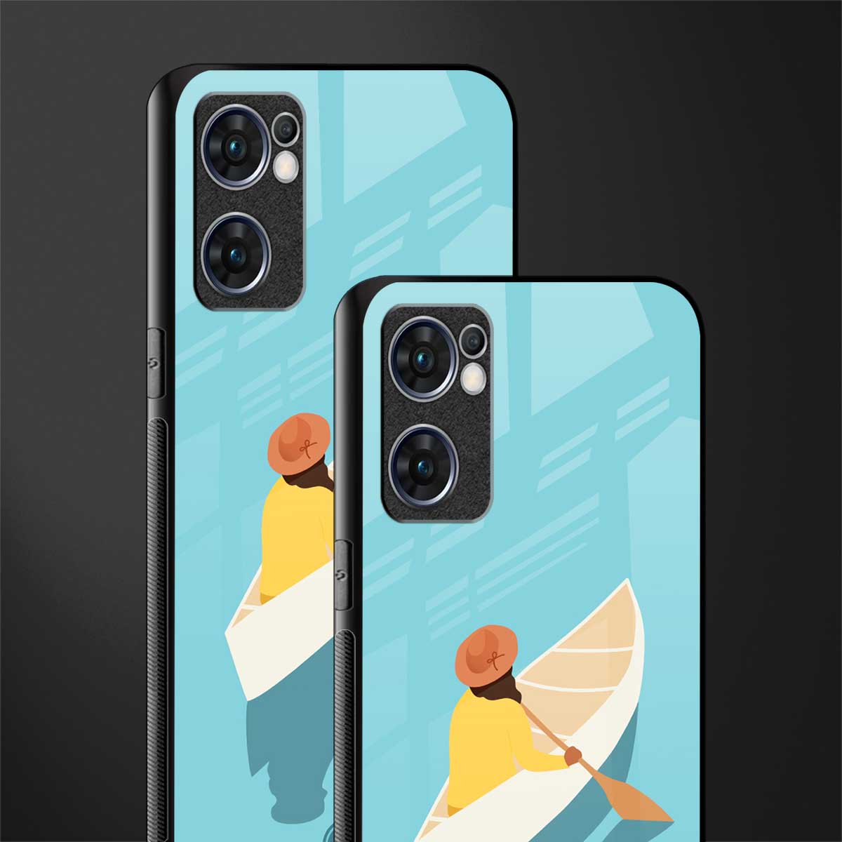 boat girl glass case for oppo reno7 5g image-2