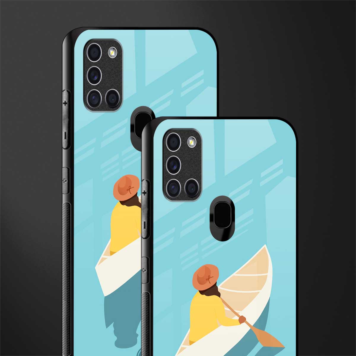 boat girl glass case for samsung galaxy a21s image-2