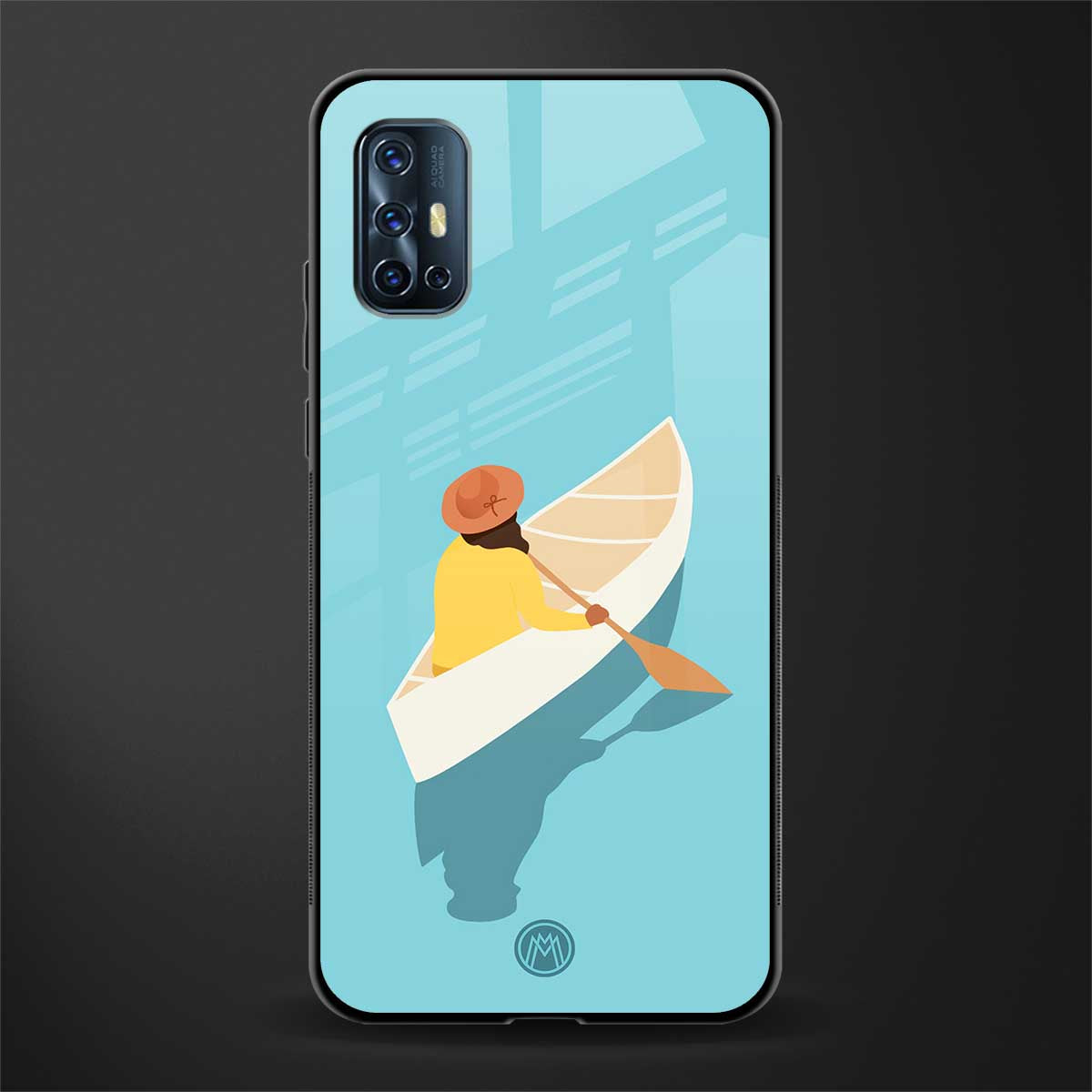 boat girl glass case for vivo v17 image