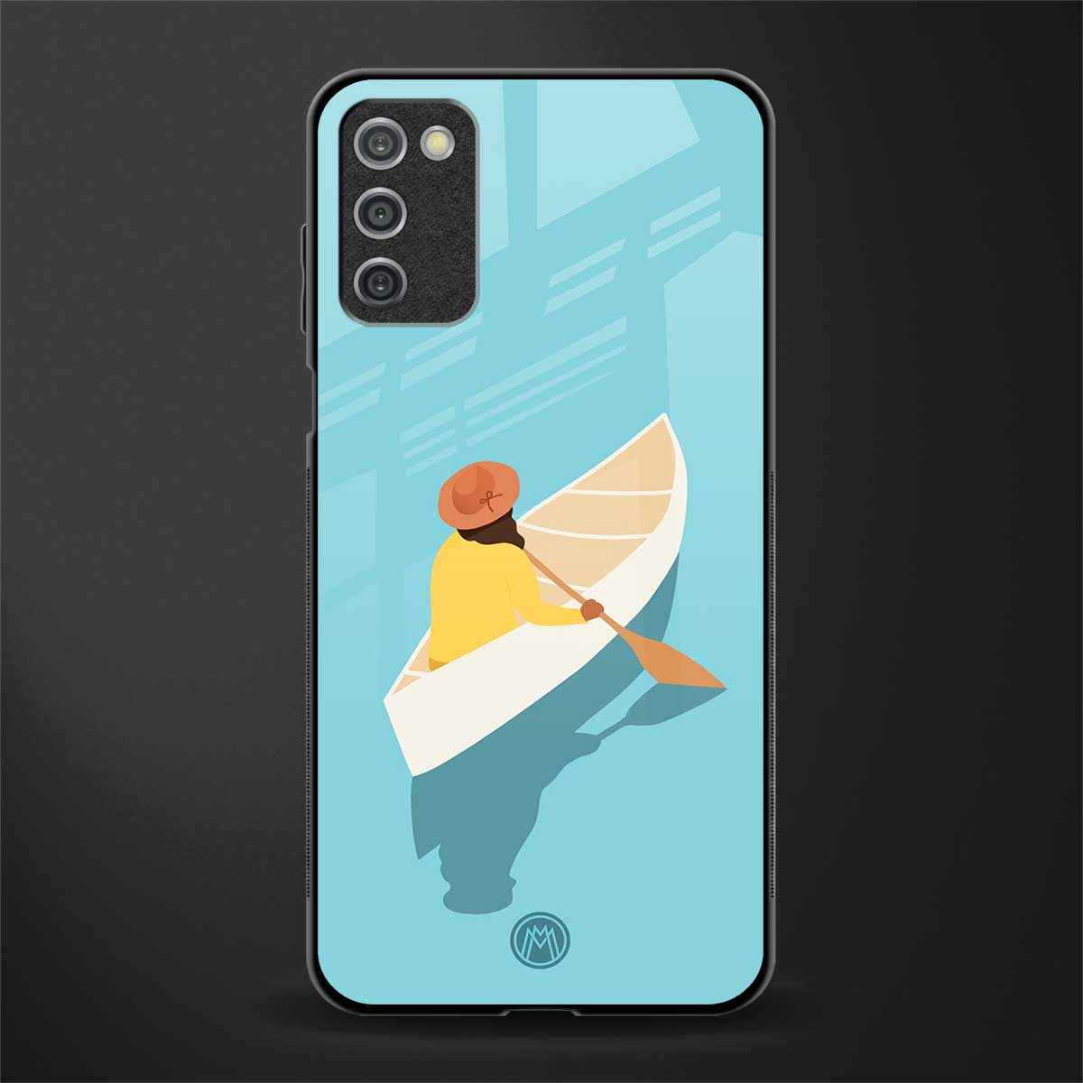 boat girl glass case for samsung galaxy a03s image