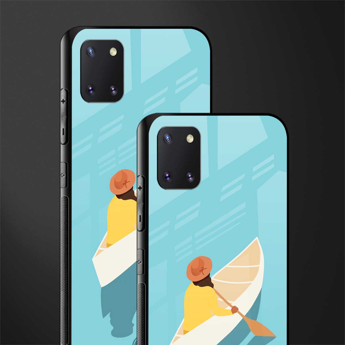 boat girl glass case for samsung a81 image-2