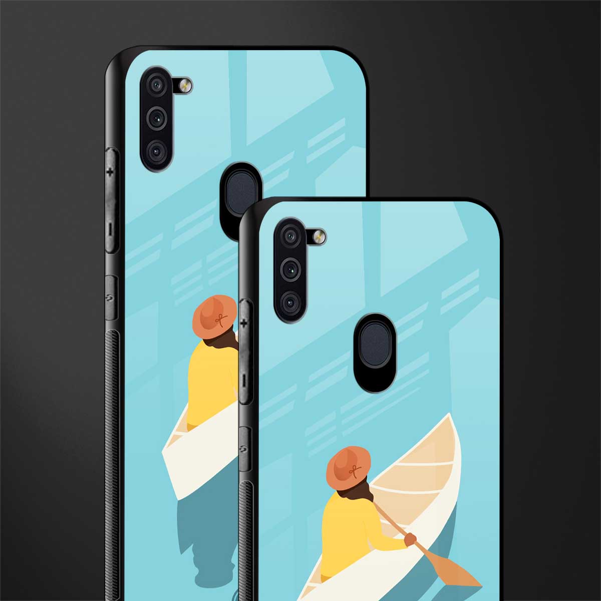 boat girl glass case for samsung a11 image-2