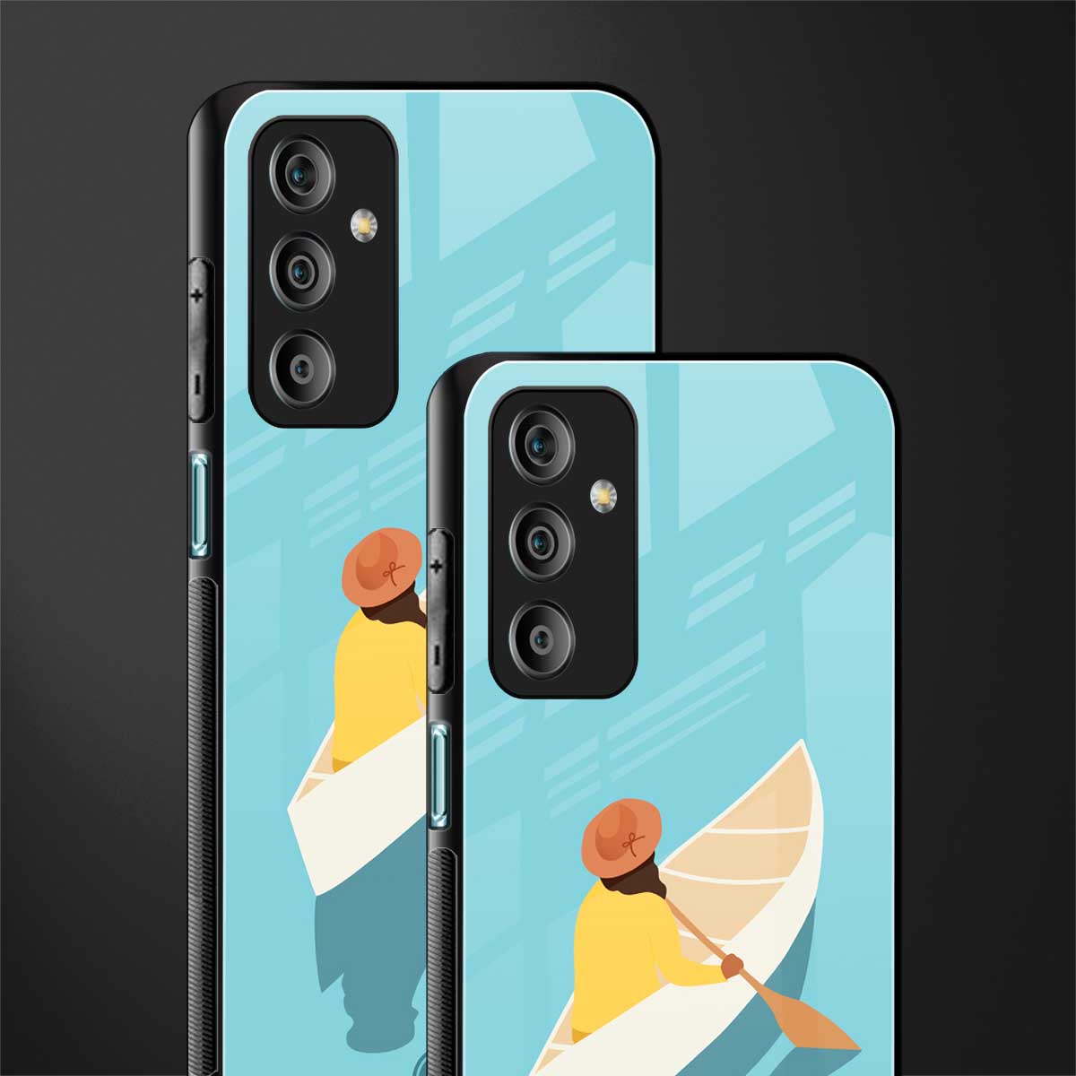 boat girl back phone cover | glass case for samsung galaxy f23 5g