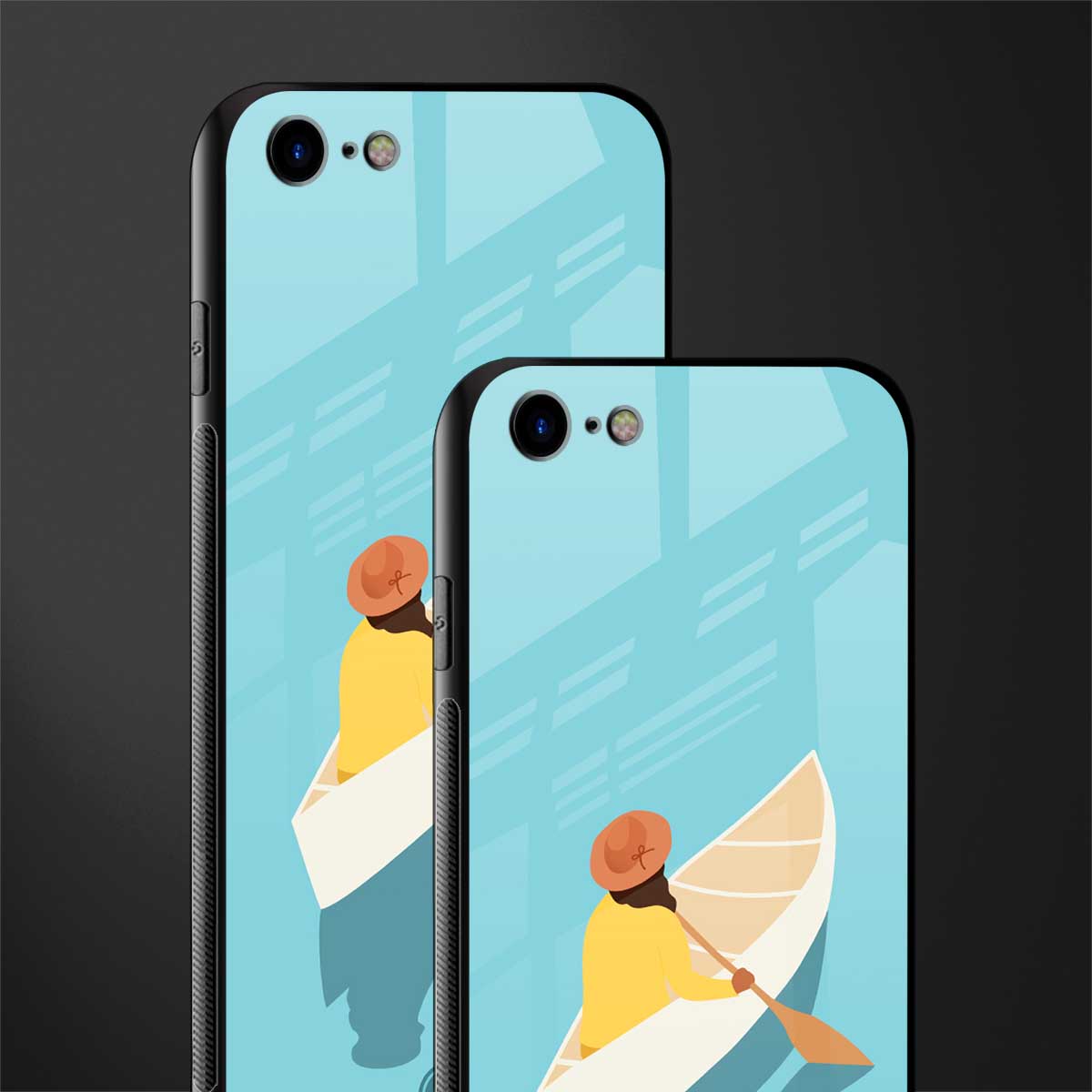boat girl glass case for iphone se 2020 image-2
