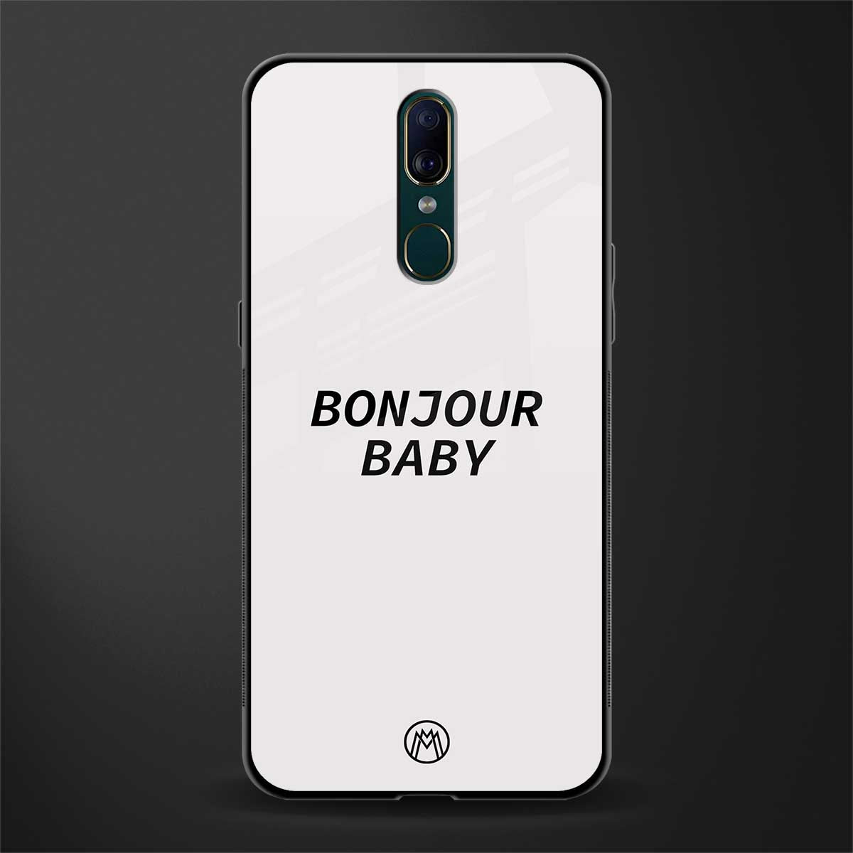 bonjour baby glass case for oppo f11 image