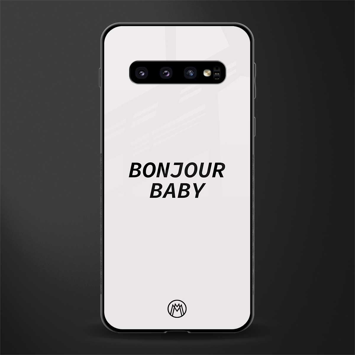 bonjour baby glass case for samsung galaxy s10 plus image