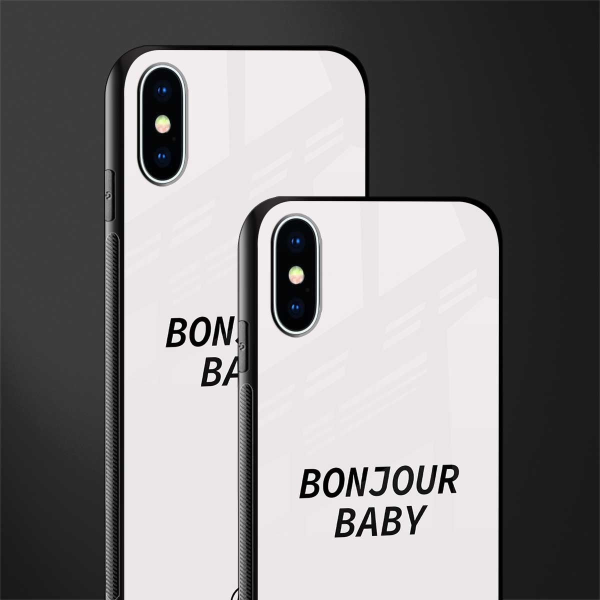 bonjour baby glass case for iphone xs image-2