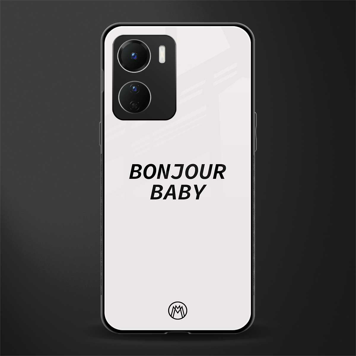 bonjour baby back phone cover | glass case for vivo y16