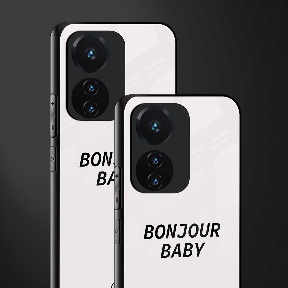 bonjour baby back phone cover | glass case for vivo t1 44w 4g