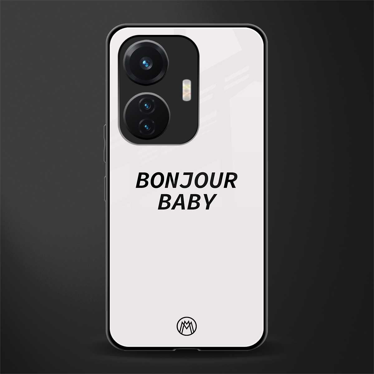 bonjour baby back phone cover | glass case for vivo t1 44w 4g