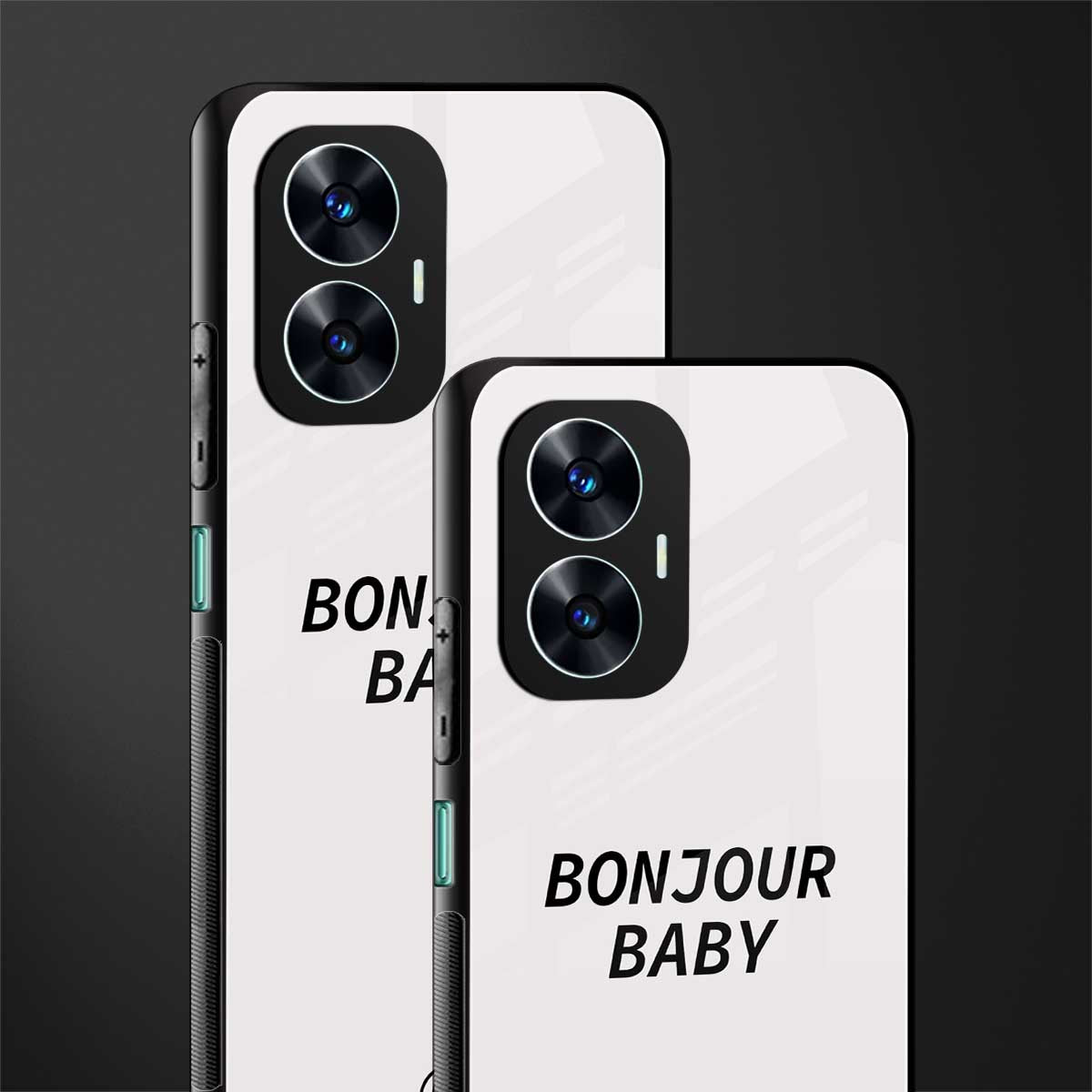 bonjour baby back phone cover | glass case for realme c55