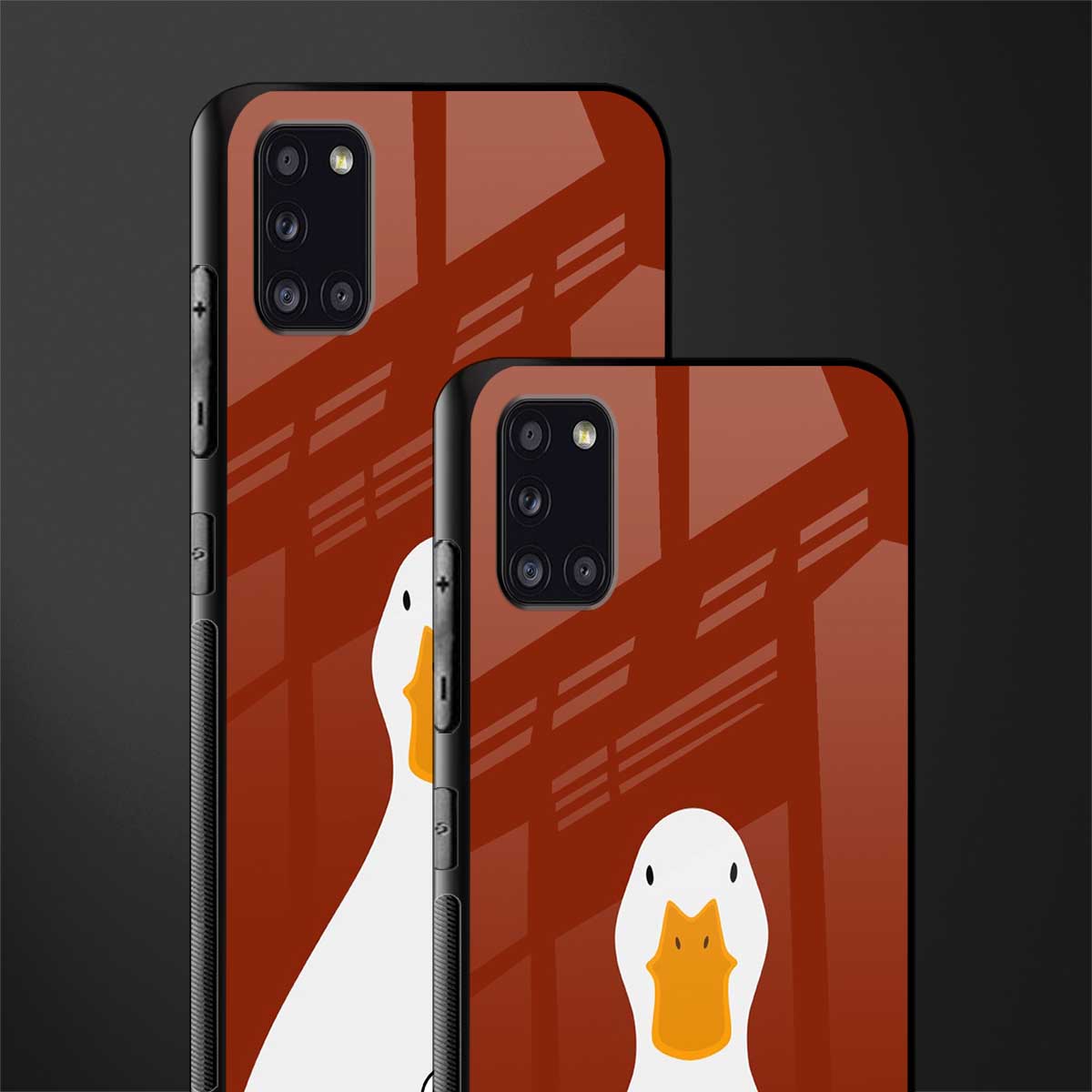 boring goose glass case for samsung galaxy a31 image-2