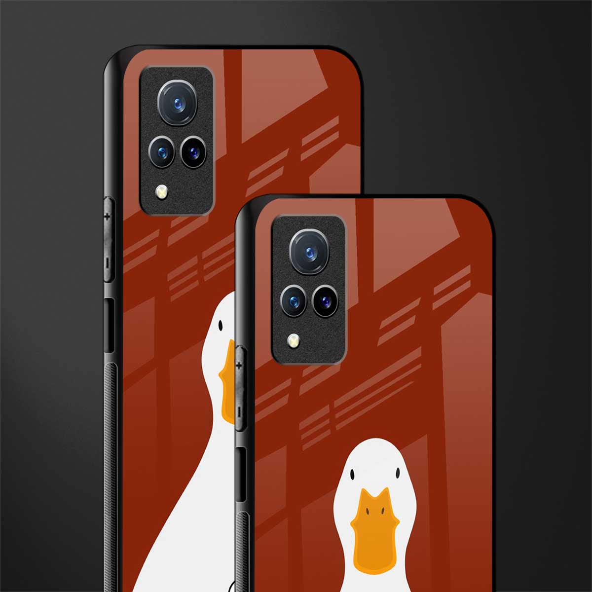 boring goose glass case for vivo v21 5g image-2