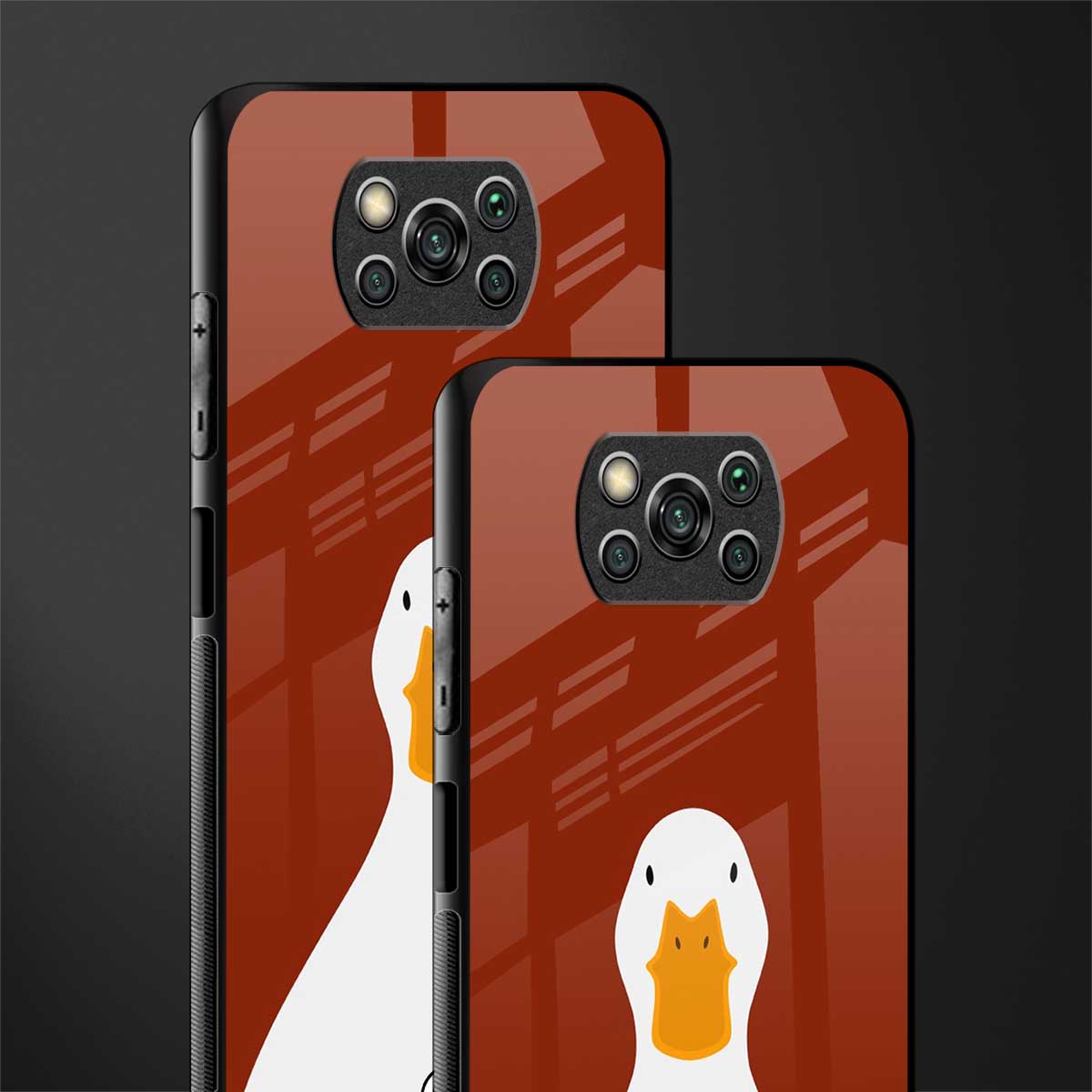 boring goose glass case for poco x3 image-2