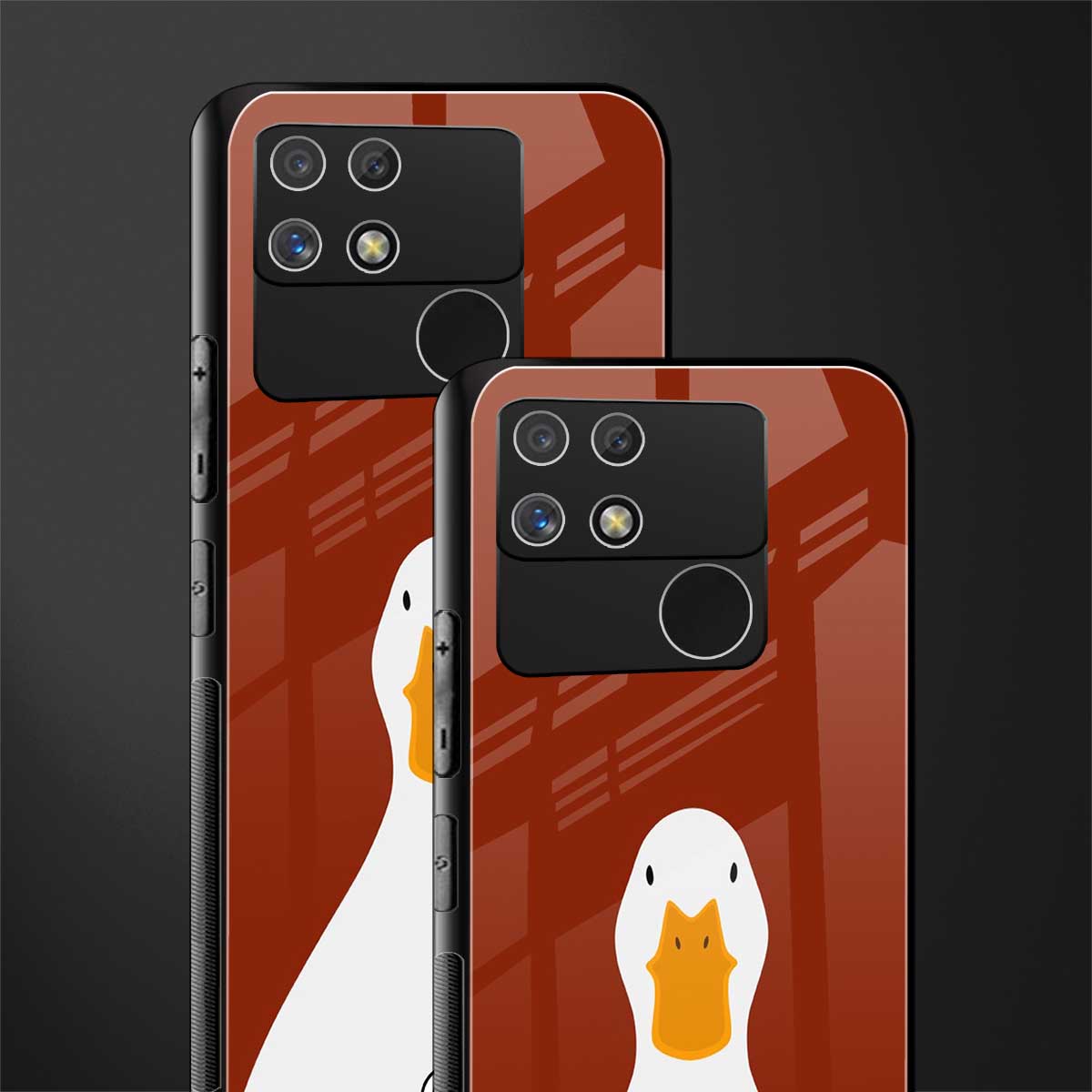 boring goose back phone cover | glass case for realme narzo 50a